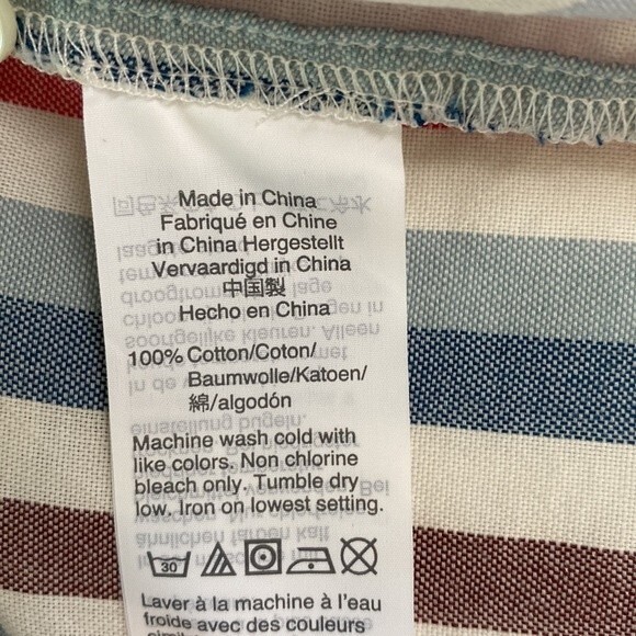 Madewell Button-Back Shirt in Pocatello Stripe Popover Striped Oversized Boxy - Picture 11 of 16